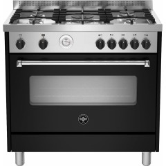 La Germania AMN96 5 G NE T Κουζίνα Υγραερίου & Ρεύματος 115lt με Εστίες Υγραερίου Π89.7εκ. Μαύρη